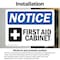 Signmission First Aid Cabinet Sign With Symbol, 7 in W x Rectangle, Vinyl Decal OS-2PACK-NS-D-57-L-12728 - alternate 6